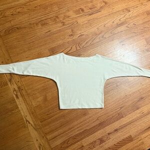 Intermix off white black neck cashmere sweater size S